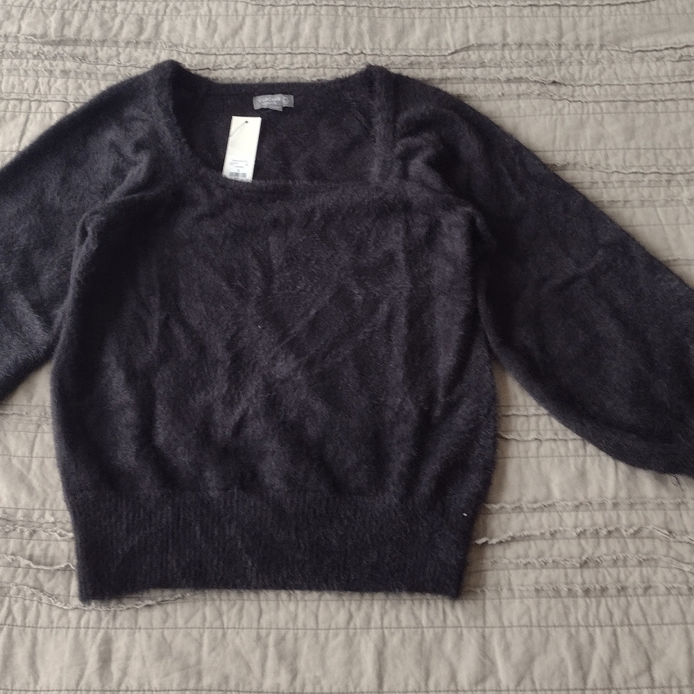 Fuzzy angora sweater